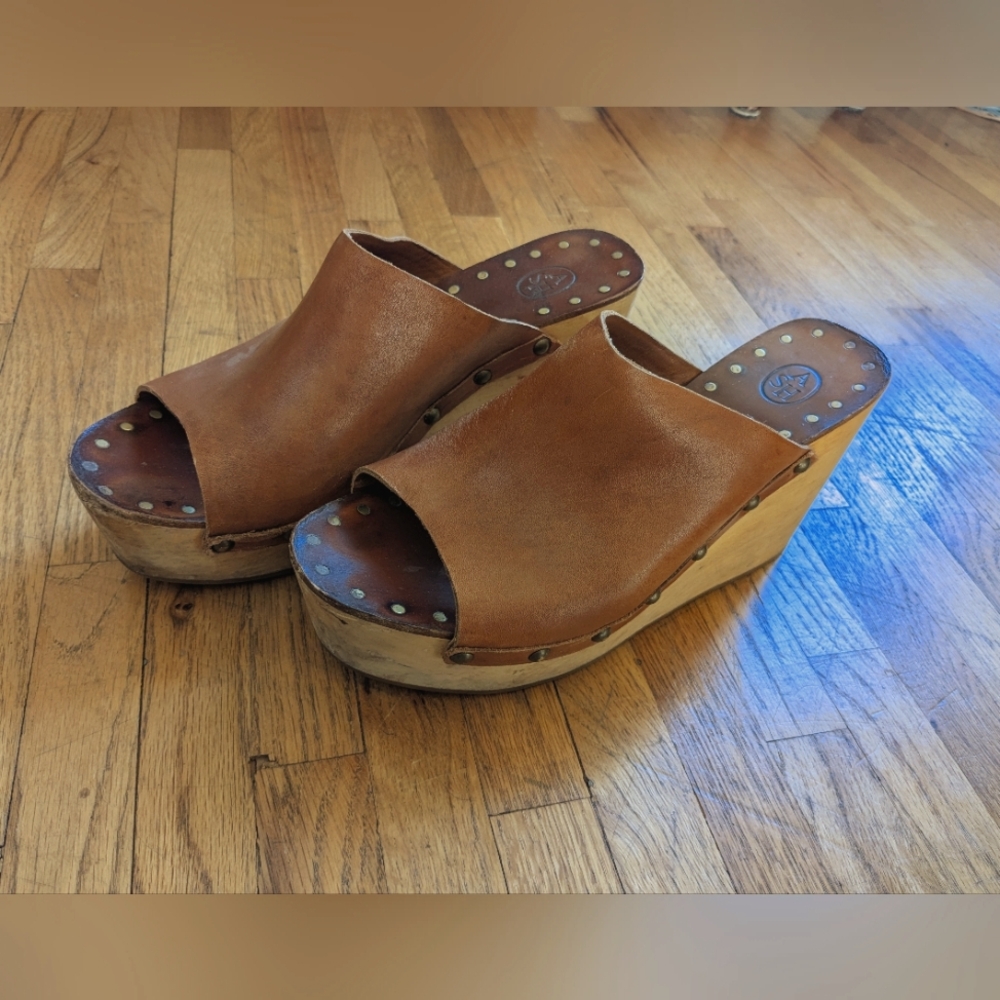 Ash Peep Toe Mules